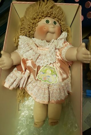 Vintage 1984 Porcelain Cabbage Patch Doll Jessica Louise W/tag Lovely