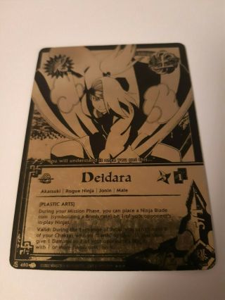 Deidara [plastic Arts] 957 Rare B&g Black And Gold Naruto Ccg Tcg