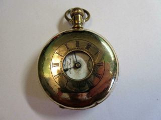 Antique Stiffened 14k Gold Cased Half Hunter Pocket Watch By Lever Brothers,  Ny