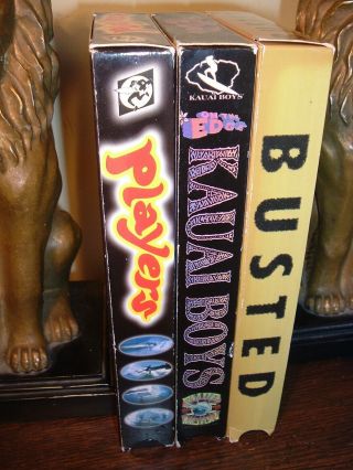 3 OBSCURE RARE Surfing VHS 90 ' s - Slater,  Occy,  Kauai Boys,  Players,  Busted 2