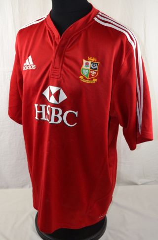 British Lions Home Rugby Union Adidas Shirt Xl South Africa 2009 Tour Lions Rare