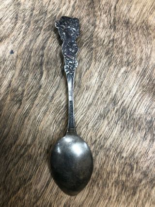 Seattle Washington,  Swastika Good Luck Horseshoe Sterling Silver Souvenir Spoon 2