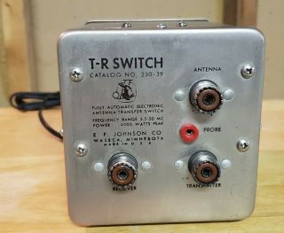 Rare Vintage Ham Radio E.  F.  Johnson T.  R.  T - R Antenna Switch Model 250 - 39
