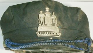Obsolete Rare Baltimore Police Department Auxiliary Sergeant Hat With Badge