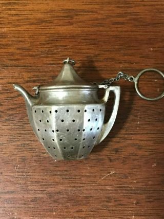 Antique Sterling Silver Teapot Tea Ball