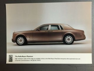 2003 Rolls - Royce Phantom Sedan Press Photograph Rare Awesome L@@k
