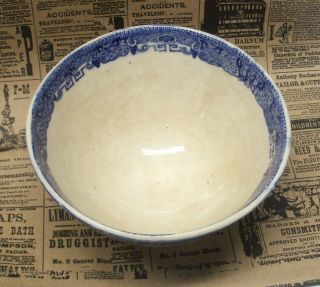 ANTIQUE H A L & Co.  England Blue Willow Footed Bowl 2