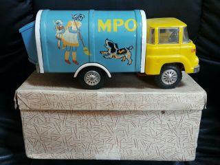 Vntg.  Toy Truck Mpo Cleaner Service Zbik Puma Friction Drive Poland Rare