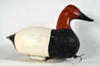 Antique/vintage M.  N.  B.  Solid Wood Duck Decoy (w/velvet Weight) Duck Hunting