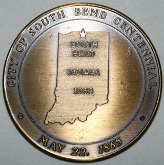 1965 South Bend Indiana Centennial Antiqued Bronze 39mm