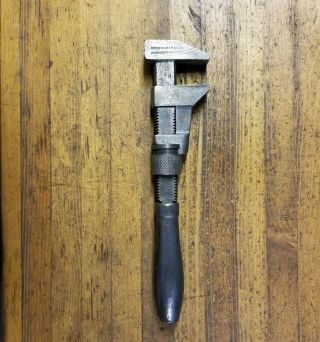 Antique Adjustable Monkey Wrench • Pristine Bemis Call Mechanic Plumbing Tool Us