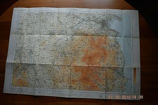 A Rare Antique O.  S.  Of Ireland Linen Backed Map Of Dublin,  Ireland - Dated 1918.