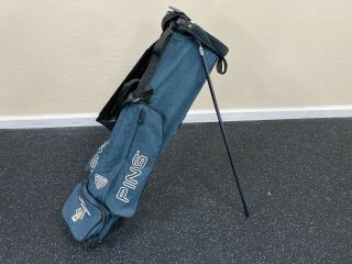 Rare Karsten Golf Ping Mantis Ultra Lightweight Stand Bag 4 - Way Divided Blue 90s