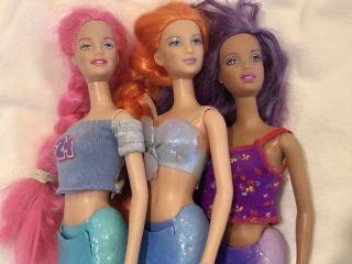 Barbie Mermaid Fantasy Dolls Pink Blue Purple