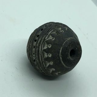 Antique Clay Spindle Whorl Bead Pre Columbian Or African Style Old Artifact Cool 3
