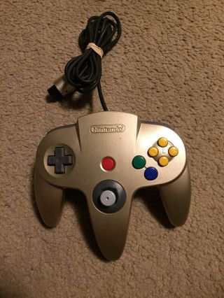 Official Nintendo 64 N64 Gold Controller Authentic Oem Rare