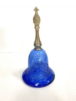 Rare Vintage 1976 Cobalt Blue Avon Cologne Bottle Bell