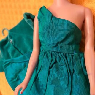 Vintage Barbie: TURQUOISE COCKTAIL DRESS AND MATCHING COAT Handmade 1960 NO DOLL 2