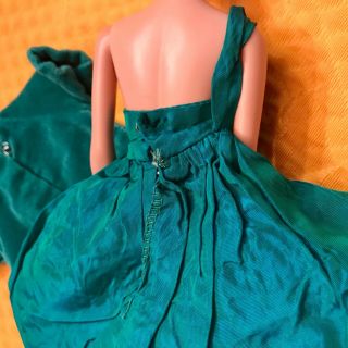 Vintage Barbie: TURQUOISE COCKTAIL DRESS AND MATCHING COAT Handmade 1960 NO DOLL 3
