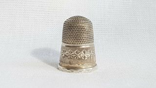 Antique George V Sterling Silver Thimble Chester 1923