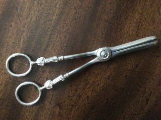 Antique Victorian Edwardian Silver Plated Grape Scissors.