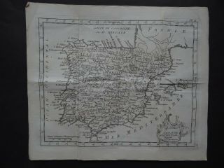 1786 De Laporte Atlas Map Spain & Portugal - Espagne Et Le Portugal - Delaporte