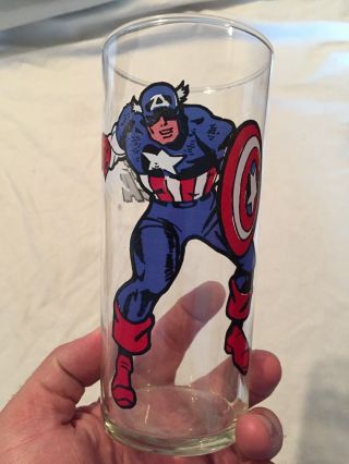 Vintage 1978 Rare Marvel Comics Captain America Collector Glass Cup Promo
