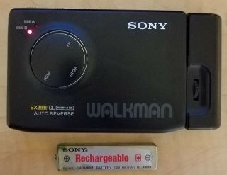 Rare Sony Wm - 600 Cassette Player Auto Reverse Walkman Rechargeabe Battery Japan