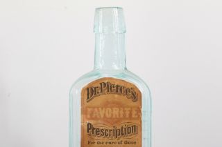 Antique Quack Medicine Bottle Dr Pierces Complaints Weakness Women Females 1876