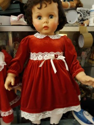 Vintage Doll Dress For Saucy Walker Playpal,  Penny Or Other Lg 28 " Baby Doll.
