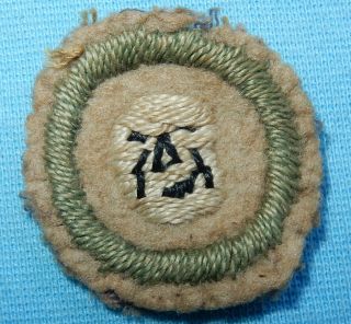 Antique 1908 - 1928 Boy Scouts Entertainer Khaki Proficiency Felt Badge Scouting