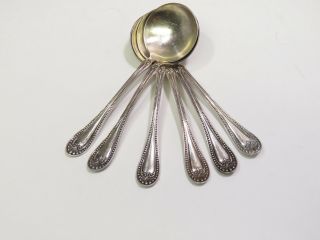 6 Antique Silverplate 1835 R Wallace Bullion Spoons Stuart