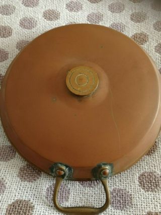 Vintage Copper Hot Water Bottle Bed Hand Foot Warmer Size 9 " Or 23cm