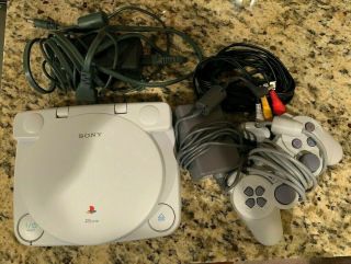 Sony Playstation 1 Psone Ps1 Combo With 5 Inch Lcd - Screen Scph - 141 Rare