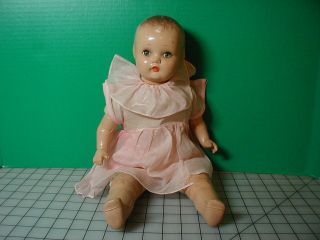 Vintage Composition Baby Doll 17 Inches Tin Eyes?