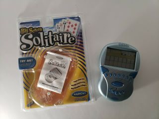 Radica Big Screen Solitaire - Rare 2002 Electronic Hand Held Game - Vgc