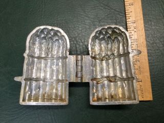 Antique Brevete Pewter Chocolate Ice Cream Marzipan Mould Mold Asparagus