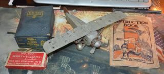 Antique Metalcraft Spirit Of St.  Louis Pressed Steel Toy Model Airplane 1920s