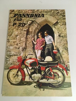 Rare Pannonia P20 250 Sales Brochure Classic Barn Find Old Motorcycle Parts