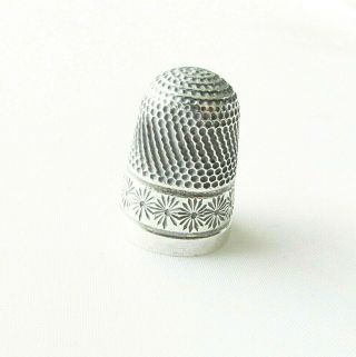 Old Antique Sterling Silver Thimble By Charles Horner Chester Hallmarks 1901