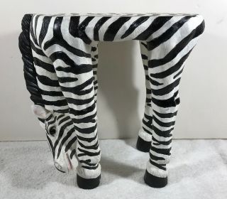 Vintage Zebra Stool,  Piece.  11 Inches Tall.  Cool
