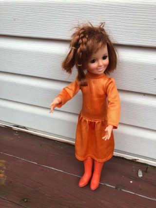 Vintage Growing Hair Crissy Doll With Boots Ideal