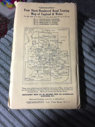 Rare Vintage 1950 Large Road Map Of KENT. 2
