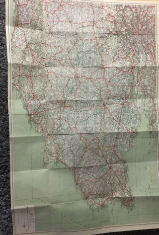 Rare Vintage 1950 Large Road Map Of KENT. 3
