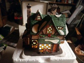 Dept 56 Dickens Heritage Village Quillys Antiques Shop Retired 1996 VG 2