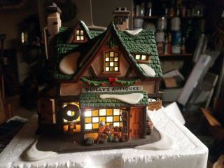 Dept 56 Dickens Heritage Village Quillys Antiques Shop Retired 1996 VG 3