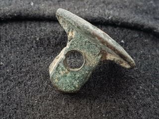 Very Rare Roman Bronze Button Intact Found In Britain L38m