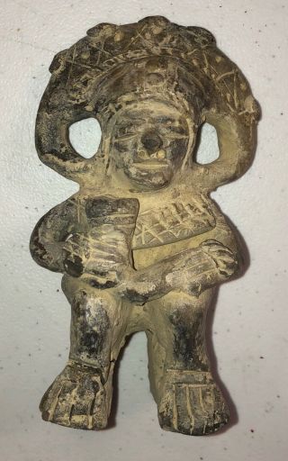 Pre Columbian ? Figural Effigy Clay Pottery Collectors Estate