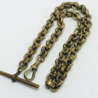 Antique Victorian Gilt Metal Heavy Belcher Watch Chain