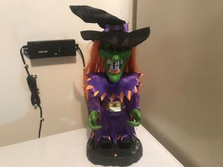 Gemmy Animated Rare Freaky Geeks Witch Fully Figure Sings “evil Ways”